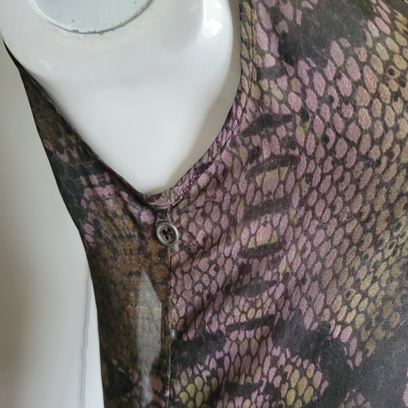 Bolongaro Trevor Draped Snake Sleeveless Top, BNWT, size M - Picture 2 of 10